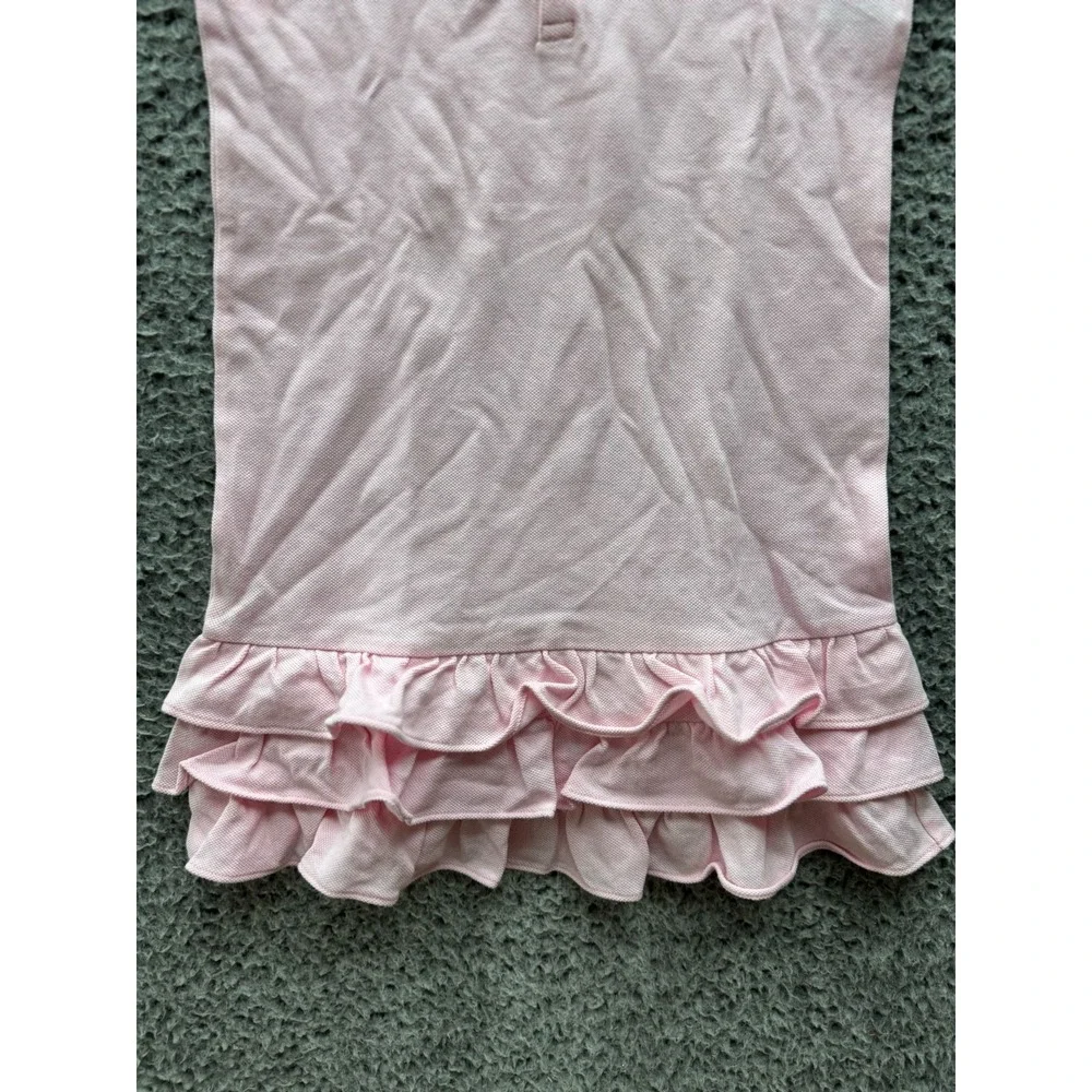 Vintage Ralph Lauren‎ Ruffle Layered Collared Mini Dress Pink Girl Size 6X